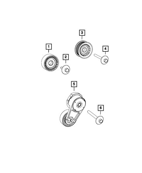 Pulleys and Related Parts for 2020 Ram ProMaster 1500 #0