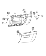6ZC72DX9AB - Interior Trim: Glove Box Door Latch Striker for Mopar Image