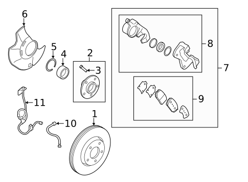 Brake Components for 2012 Kia Optima #1