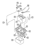 5101980AA - Electrical: Battery Tray Reinforcement, Right for Jeep: Wrangler Image