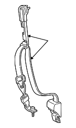 YC3Z25611B09CCC - Electrical: Retractor Assembly for Ford: F-250 Super Duty, F-350 Super Duty, F-450 Super Duty, F-550 Super Duty Image