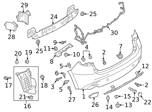 Bumper & Components - Rear for 2018 Mazda 3 #1