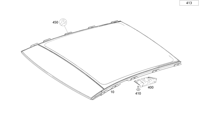 1777802100 - Sliding Roof: Sliding Sunroof Frame for Mercedes-Benz Image image