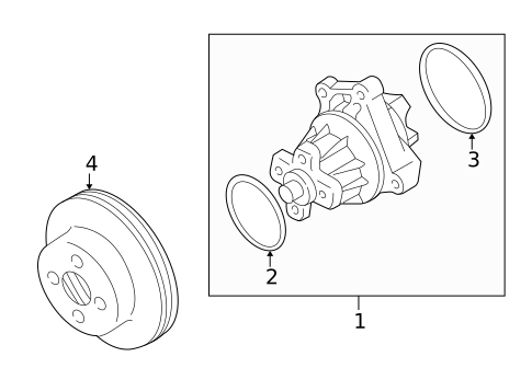Water Pump for 2004 Chevrolet Tracker #0