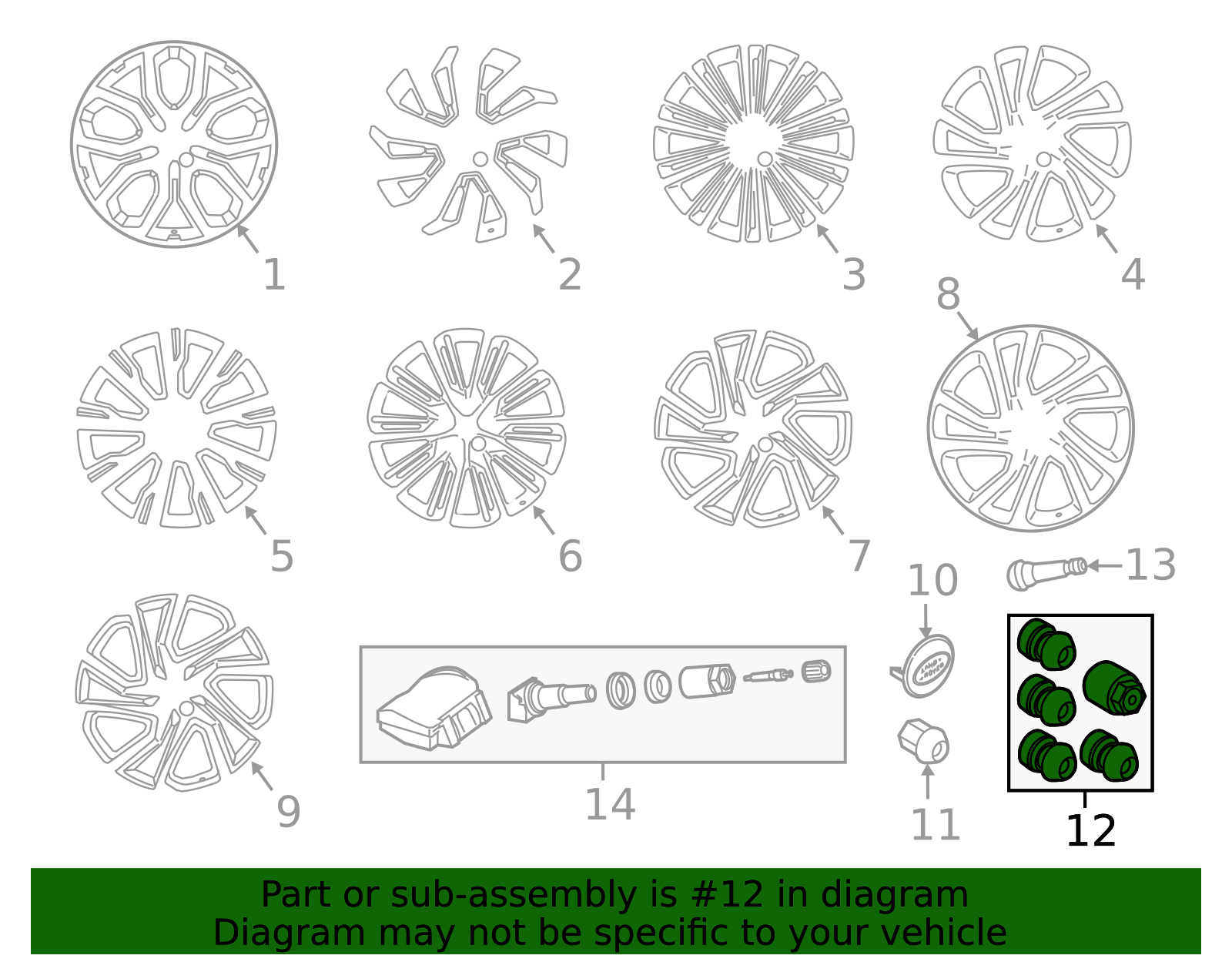 2013-2023 Land Rover Wheel Lock Kit lr133529 | OEM Parts Online