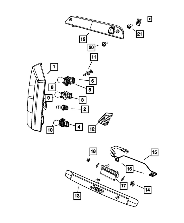 5303878AD - : Tail Stop Turn Side Marker Lamp, Right for Mopar Image