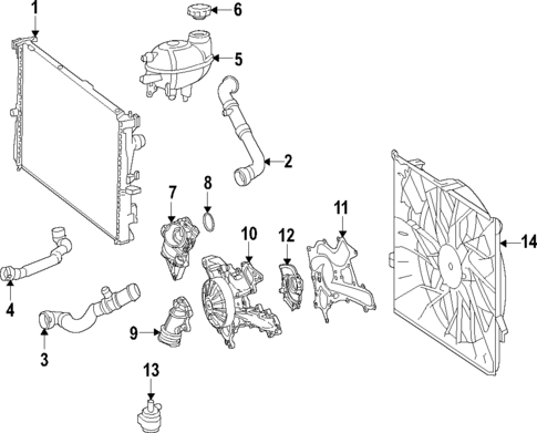 Cooling System for 2020 Mercedes-Benz E 450 #1