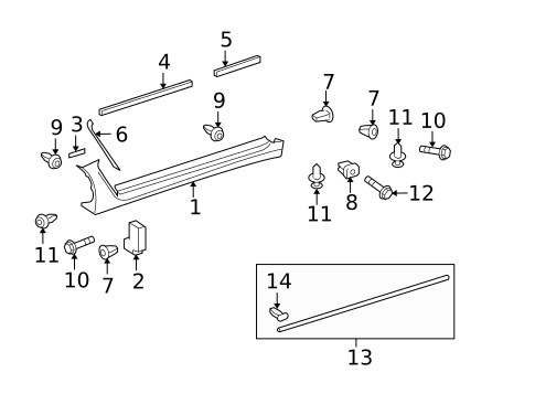 Exterior Trim - Pillars for 2010 Lexus IS F #0