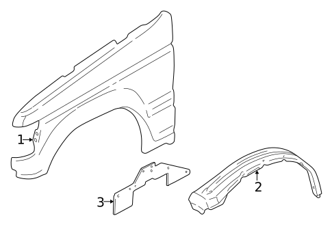 Fender & Components for 2002 Mitsubishi Montero #0