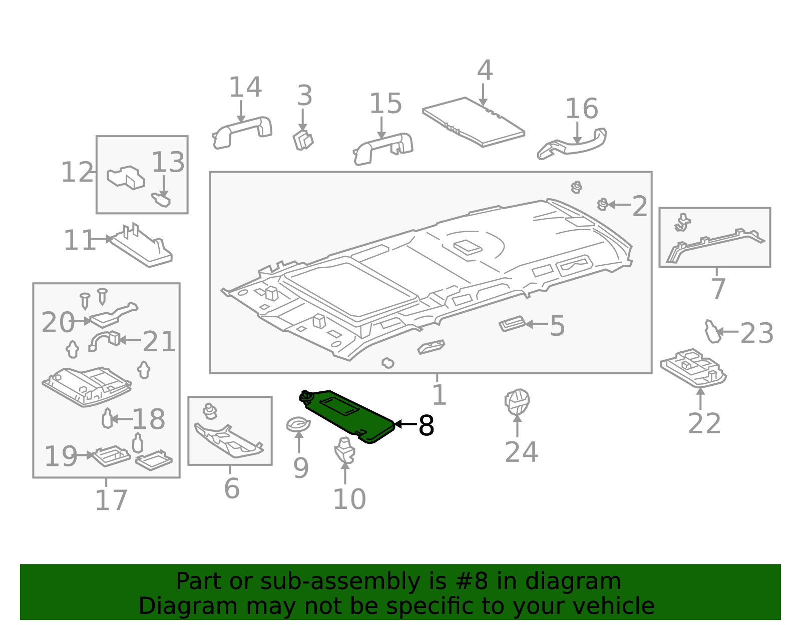オーダーページ④ 2010-2023 Lexus GX460 Sun-Visor 74310-60D21-A0 | OEM Parts Online