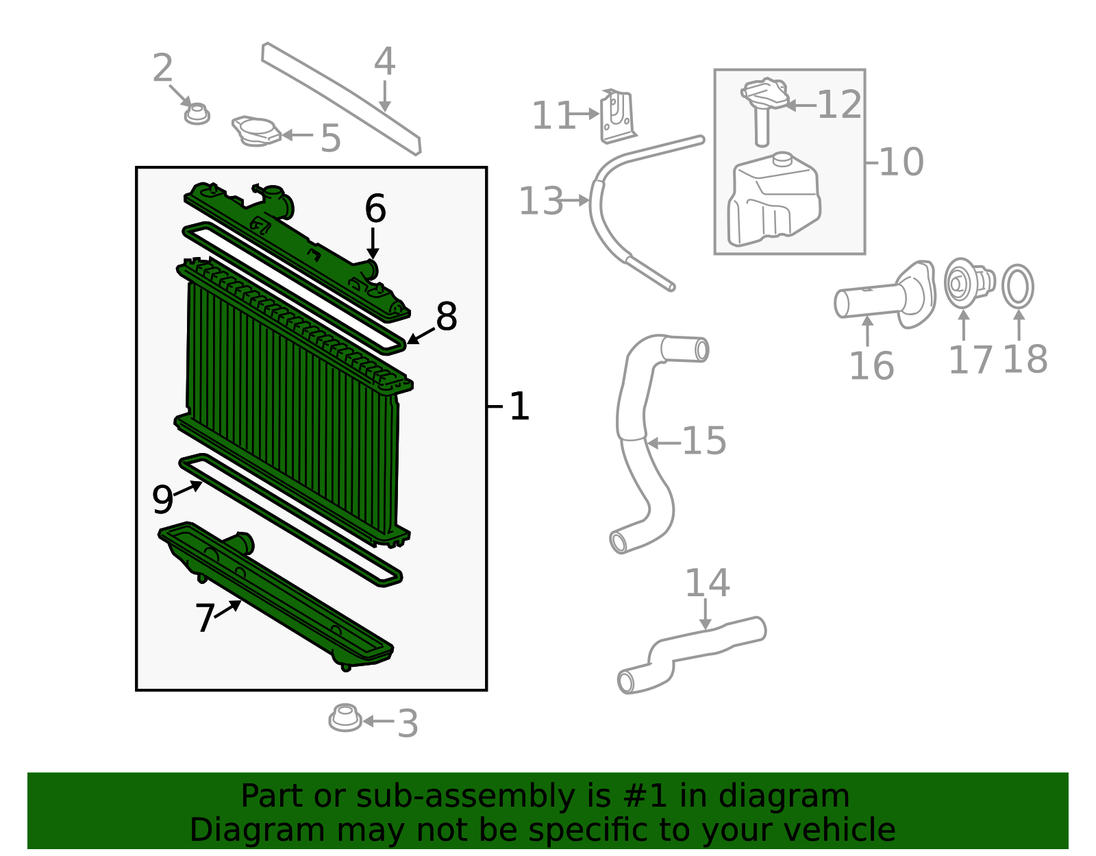 16410AZ016 - Radiator Assembly 2010-2011 Toyota Camry | Longo Toyota Parts