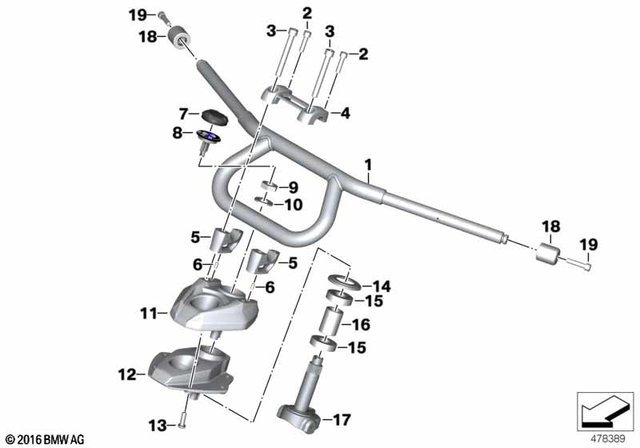 32718356794 - Steering: Handlebar, Tubular -  for BMW-Motorrad Image image