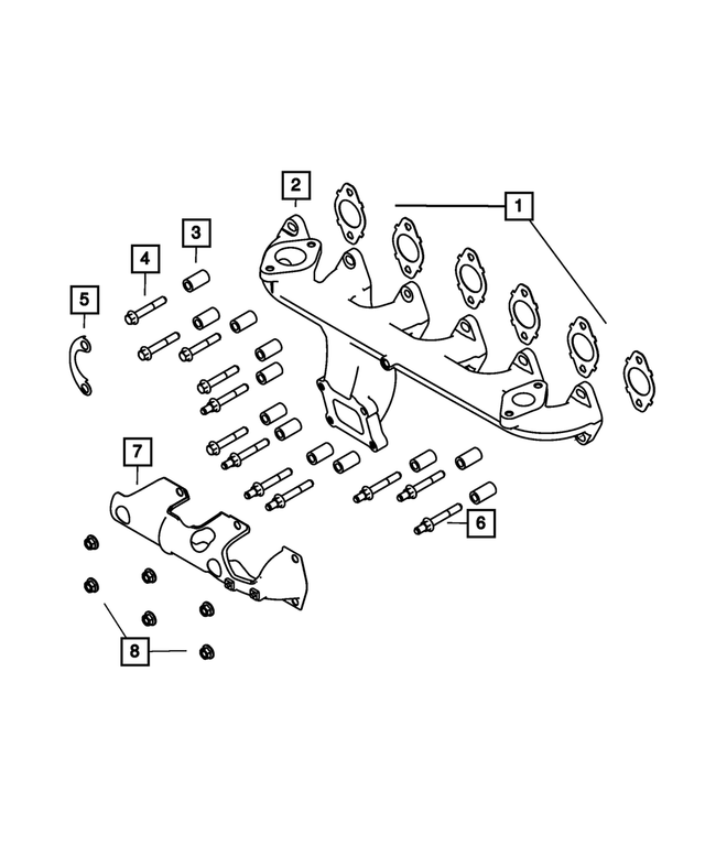 68298638AA - Engine: Exhaust Manifold Lock for Mopar Image