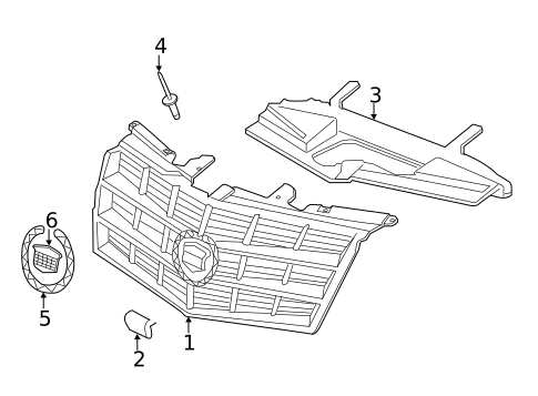 Grille & Components for 2008 Cadillac CTS #0