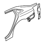 8Y5809838 - Body: Quarter Panel for Audi Image