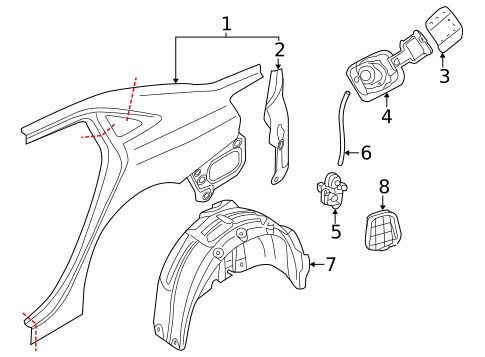 Fuel Door for 2024 Audi RS3 #0