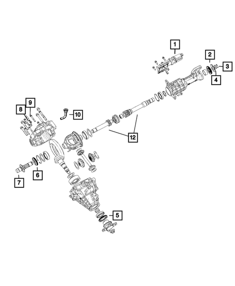 Front Axle;  Housing, Differential and Vent for 2015 Ram 1500 #0