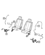 68302032AB - Electrical: Seat Recliner Wiring for Mopar Image