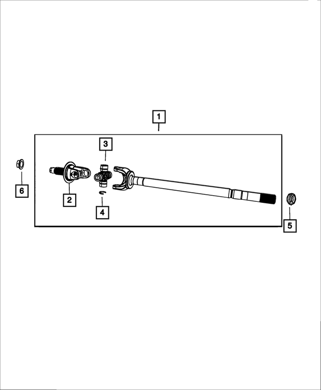 V8065428AC - Front Axle; American Axle 235 MM Single Rear Wheel; Differential and Drive Line: U-joint Kit, Value Line for Mopar Image image