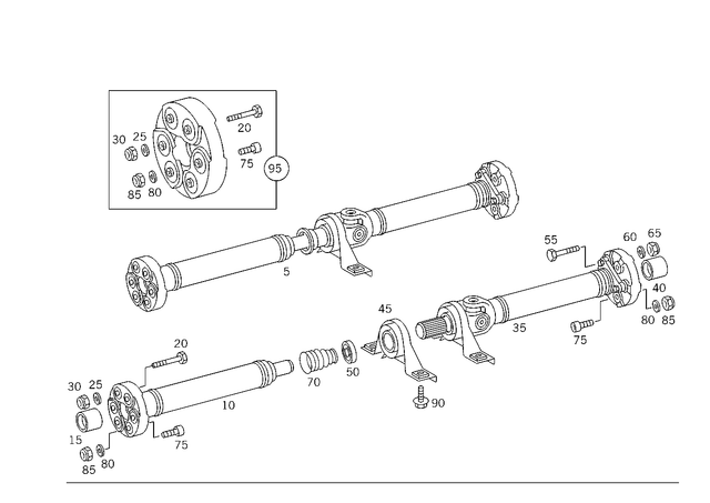 2154100706 - : Propeller Shaft for Mercedes-Benz Image