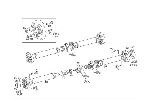 Propeller Shaft for 2002 Mercedes-Benz CL55 AMG #0