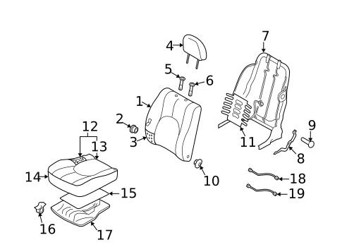 Front Seat Components for 2006 Mazda Tribute #0