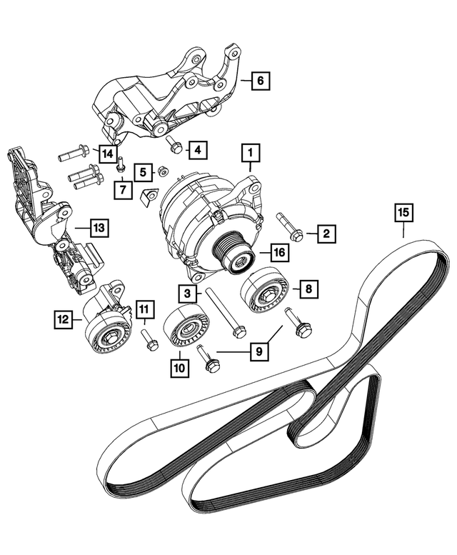 6508246AA - Electrical: Hex Flange Head Screw for Mopar Image