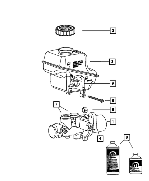 Brake Master Cylinder for 2009 Dodge Challenger #0