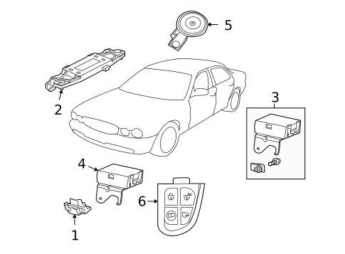 Anti-Theft Components for 2009 Jaguar Vanden Plas #0