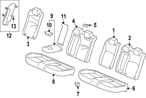 Rear Seat Components for 2025 Honda Civic #2