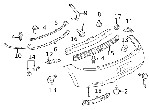 Bumper & Components - Rear for 2008 Mitsubishi Eclipse #0