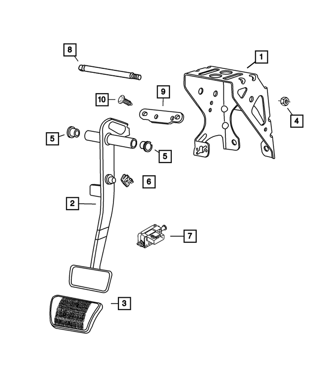 4509770 - Service Brakes: Brake Pedal, Manual Transmission for Mopar Image