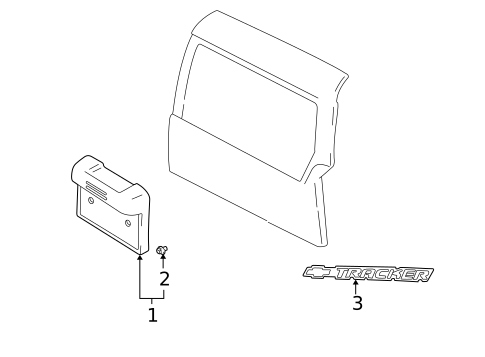 Exterior Trim - Lift Gate for 2001 Chevrolet Tracker #0