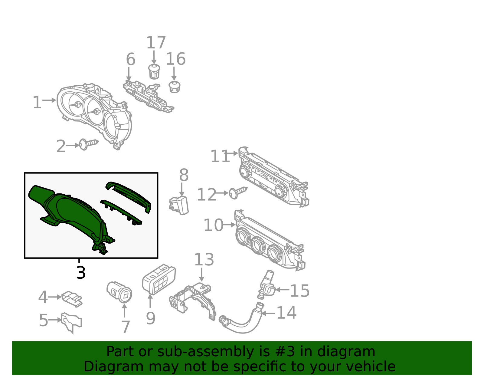 2021-2025 Mazda CX-5 Cluster Bezel KJL3-55-420A-02 | Parts Motion