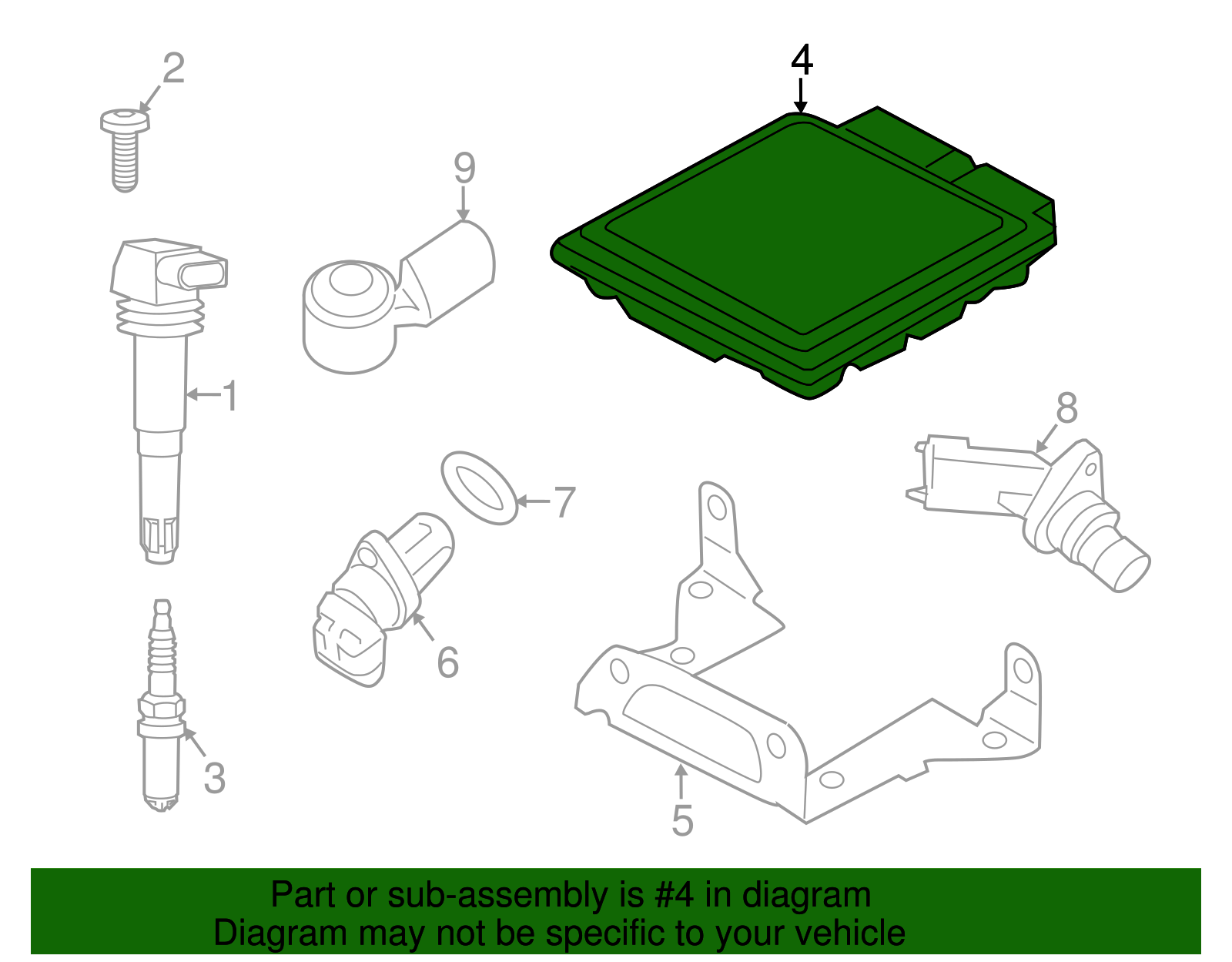 Engine Control Module (ECM) - Porsche (9P1-907-309-D)