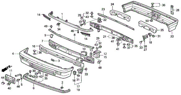 Bumper for 1990 Honda Civic #0
