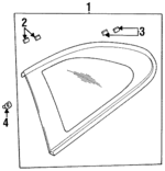 MB882465 - Body: Quarter Glass for Chrysler: Sebring Image
