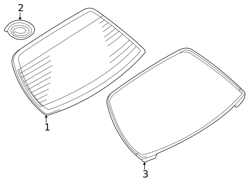 Glass & Hardware - Back for 2004 INFINITI Q45 #0