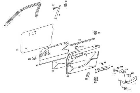 Door Paneling for 1985 Mercedes-Benz 380SE #1