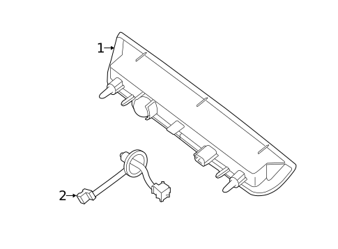 High Mounted Stop Lamp for 2013 INFINITI JX35 #0