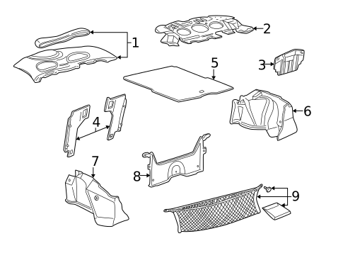 Interior Trim - Rear Body for 2001 Ford Taurus #0