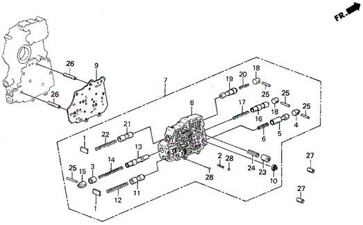 AT Secondary Body (1) for 1986 Acura Integra #0