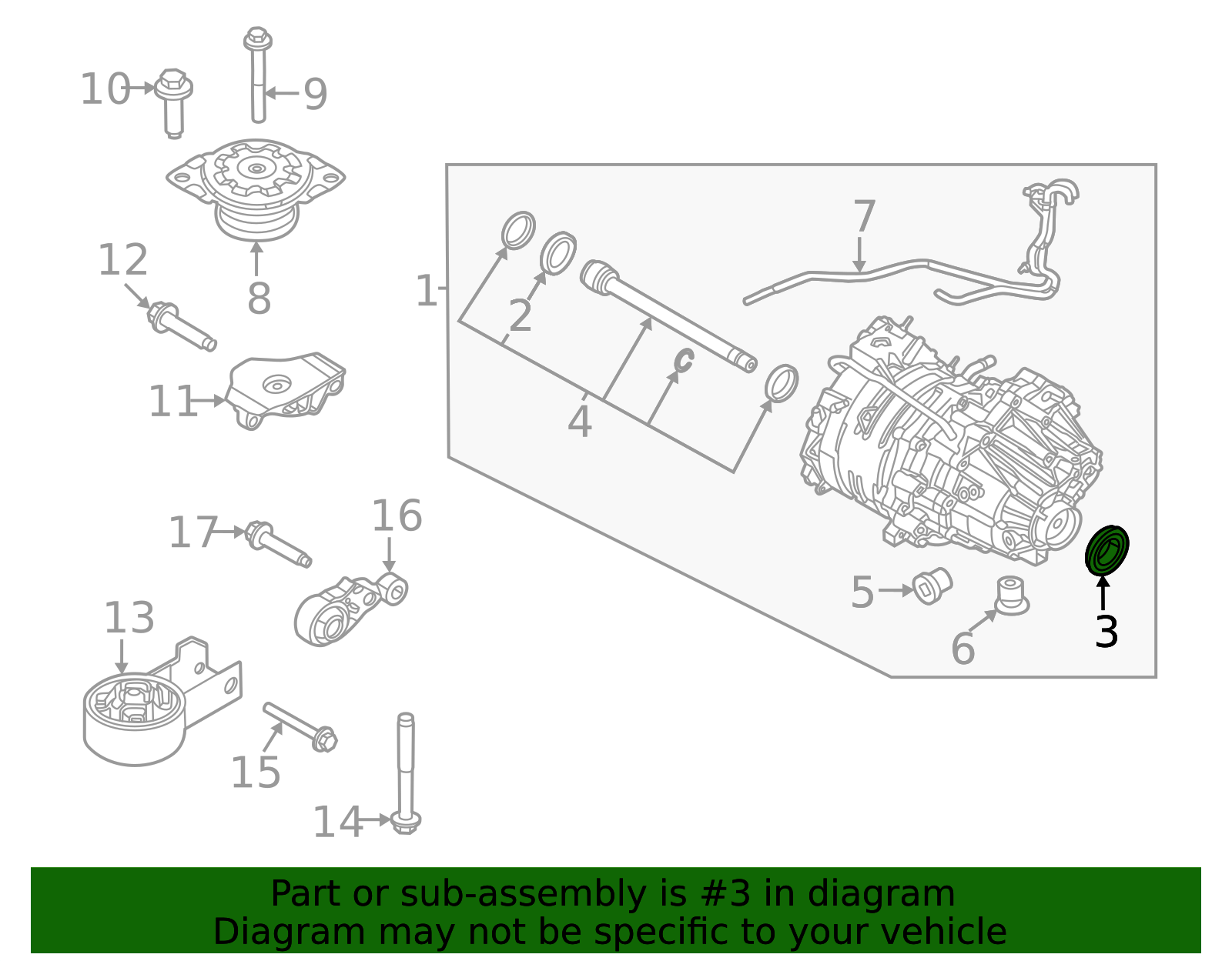 GN1Z-1177-A - Automatic Transmission Output Shaft Seal 2018-2025