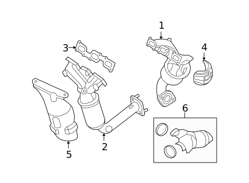 Exhaust Manifold for 2008 Mercury Milan #1