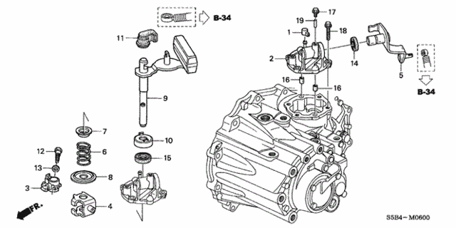MT Shift Arm - Shift Lever for 2005 Honda Civic #0