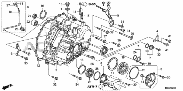 AT Transmission Case (6AT) for 2014 Acura MDX #0