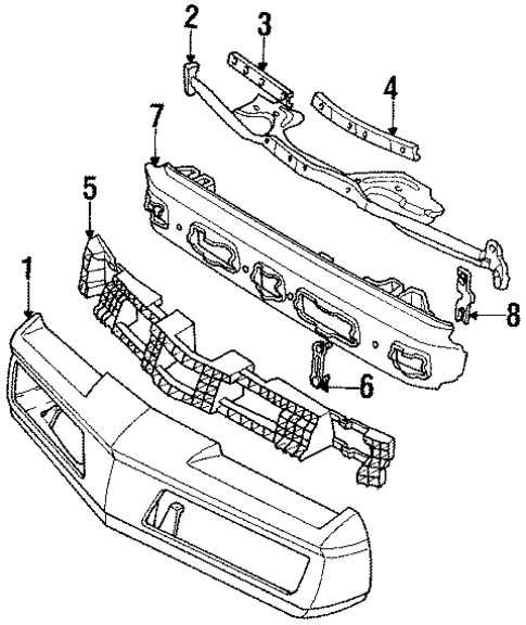 Bumper & Components - Front for 1984 Pontiac Firebird #0