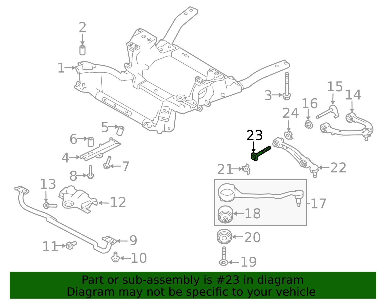 Genuine OEM Rear Lower Control Arm Mount Bolt Part# LR072694 Fits