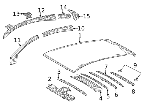 Roof & Components for 2020 Toyota Prius AWD-e #1