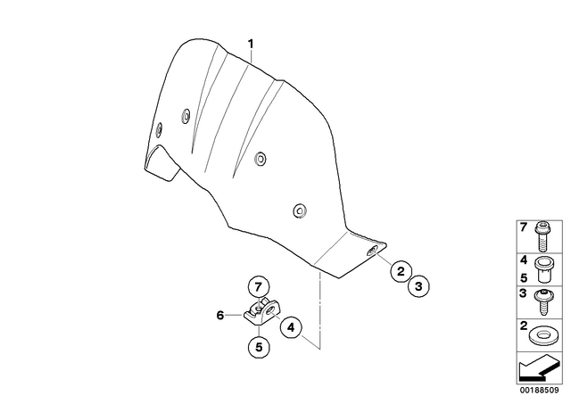 46637701955 - : Windshield Bracket, Left for BMW-Motorrad Image